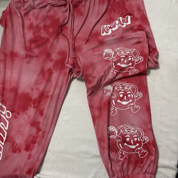 Kool aid Pants Men's Medium Red Tie-dye Joggers - Picture 2 of 4